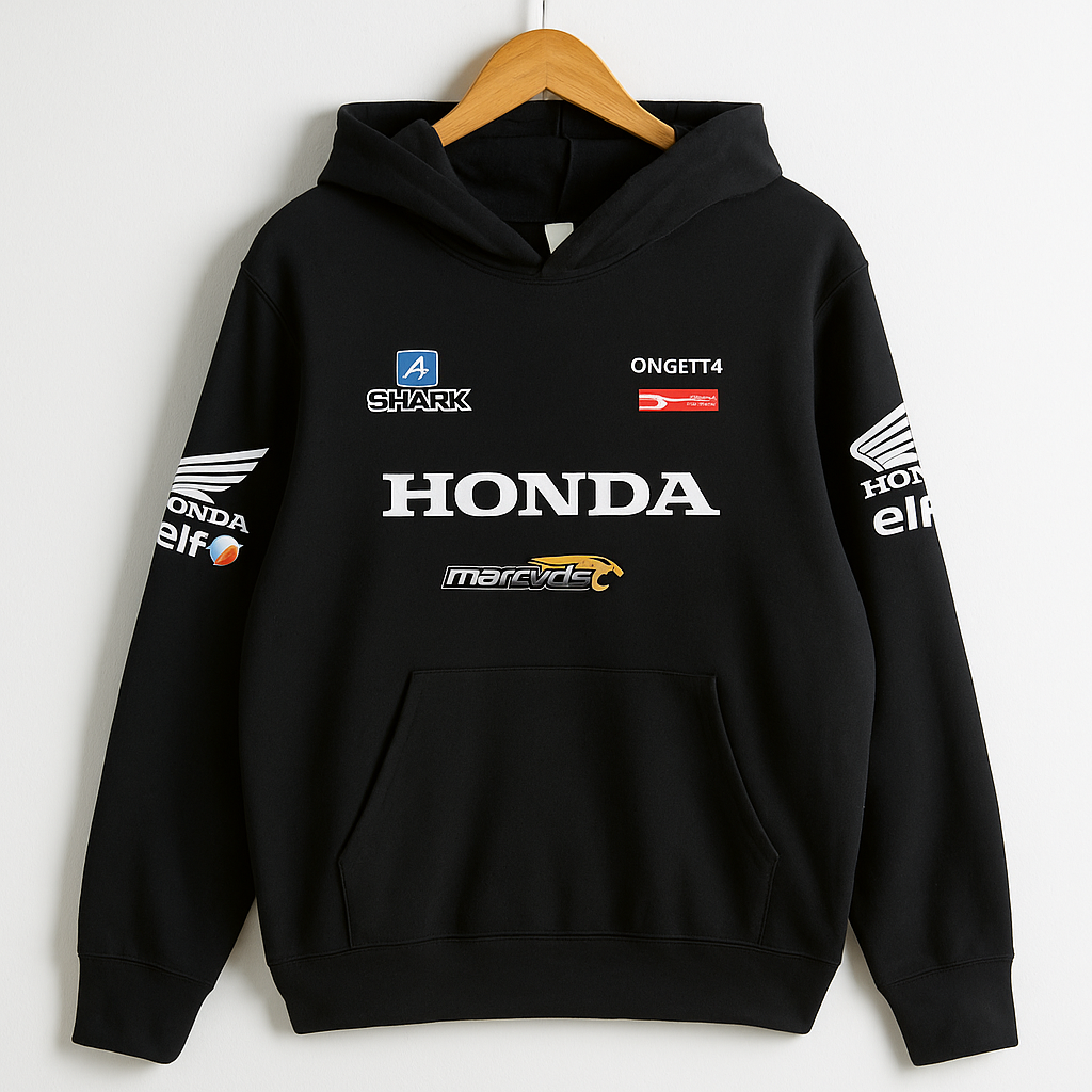 Honda Racing Hoodie | Y2K Streetwear Pullover Hoodie