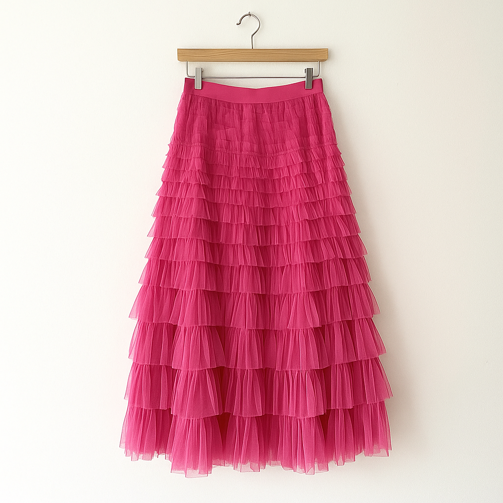 Y2K Tiered Maxi Skirt | Layered Ruffle Long Skirt
