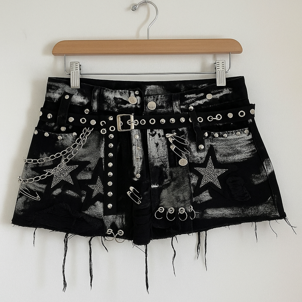 Sequin Star Mini Skirt | Y2K Glitter High Waisted Slim Skirt