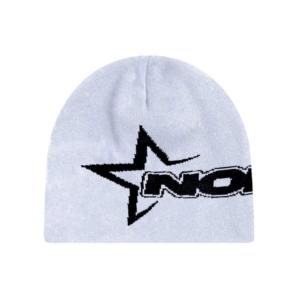 Y2K Knit Star Beanie | Hip Hop Streetwear Winter Hat