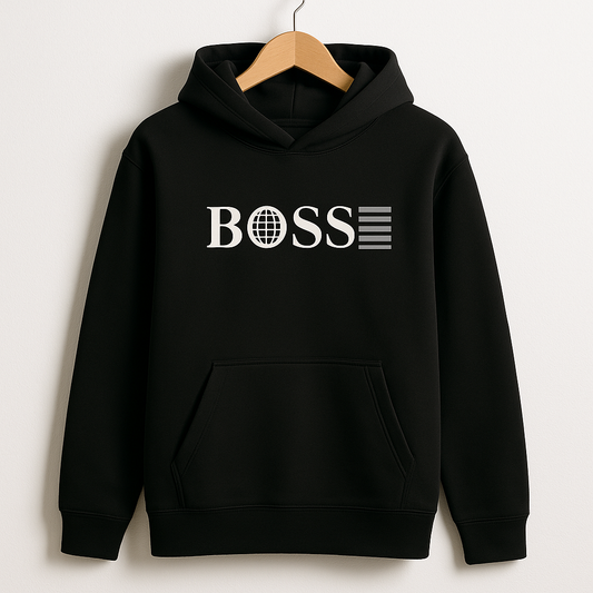 BOSS Graphic Hoodie | Casual Fleece Pullover Streetwear Hoodie