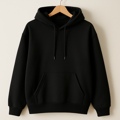 Black Gothic Cross Hoodie | Angel Wing Oversized Streetwear Pullover