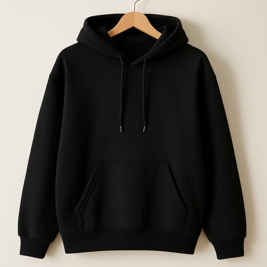 Black Gothic Cross Hoodie | Angel Wing Oversized Streetwear Pullover