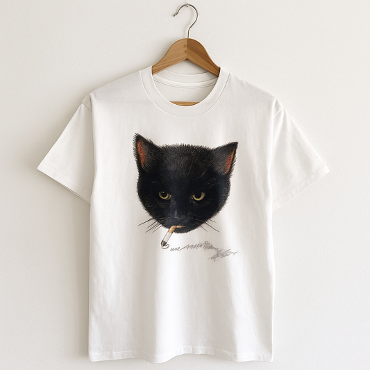 Y2K Graphic Cat T-Shirt | Oversized Streetwear Tee