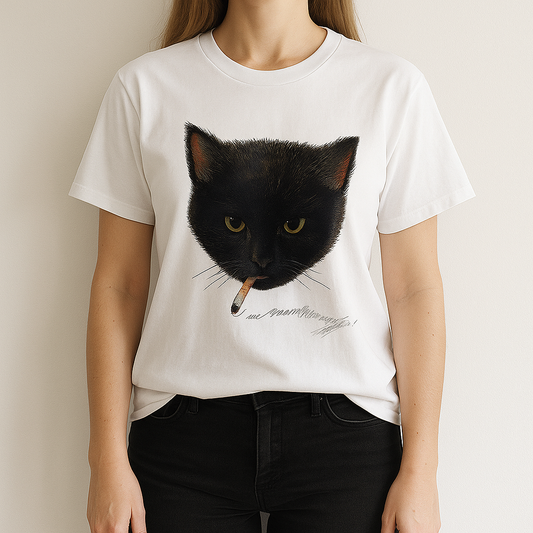 Y2K Graphic Cat T-Shirt | Oversized Streetwear Tee