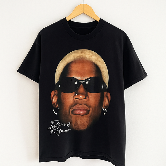 Vintage Graphic T-Shirt | Oversized Dennis Rodman Print Top