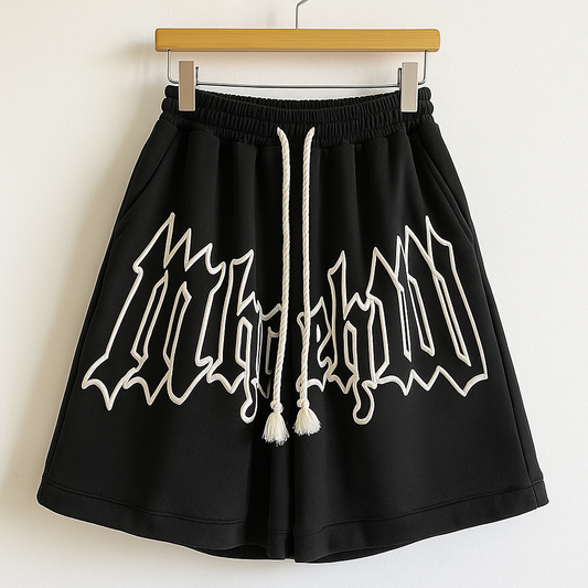 Y2K Gothic Graphic Shorts | Oversized Streetwear Shorts