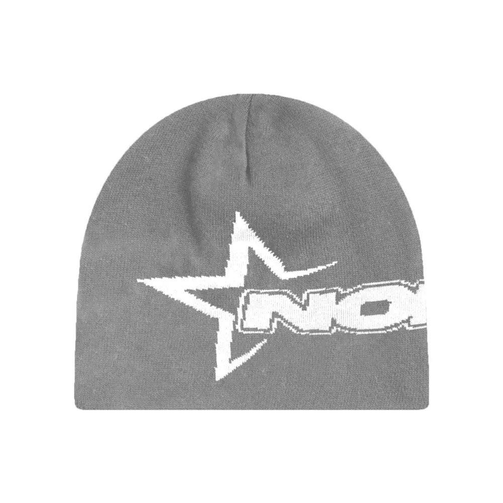 Y2K Knit Star Beanie | Hip Hop Streetwear Winter Hat