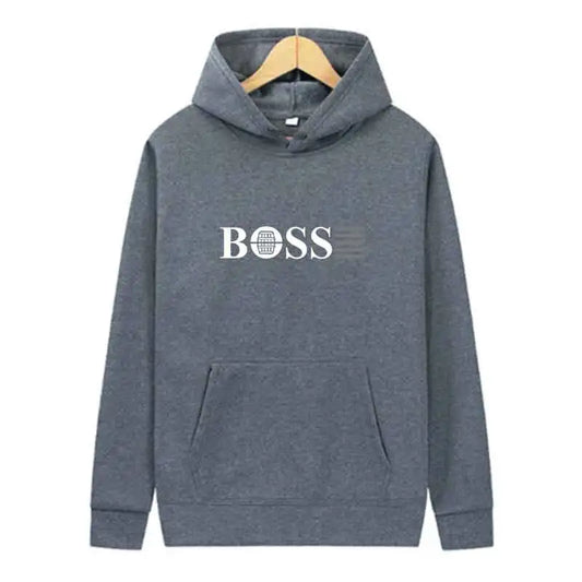 BOSS Graphic Hoodie | Casual Fleece Pullover Streetwear Hoodie