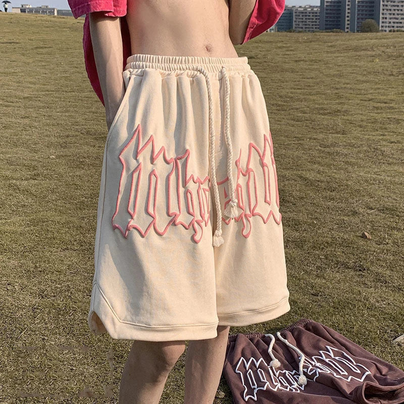 Y2K Gothic Graphic Shorts | Oversized Streetwear Shorts