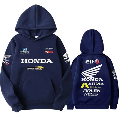 Honda Racing Hoodie | Y2K Streetwear Pullover Hoodie
