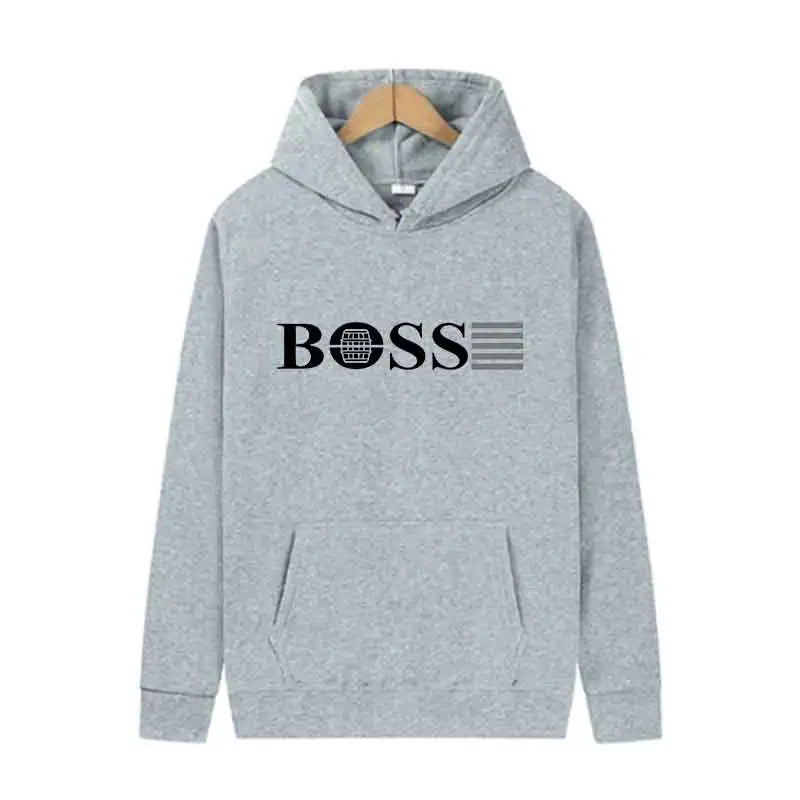 BOSS Graphic Hoodie | Casual Fleece Pullover Streetwear Hoodie