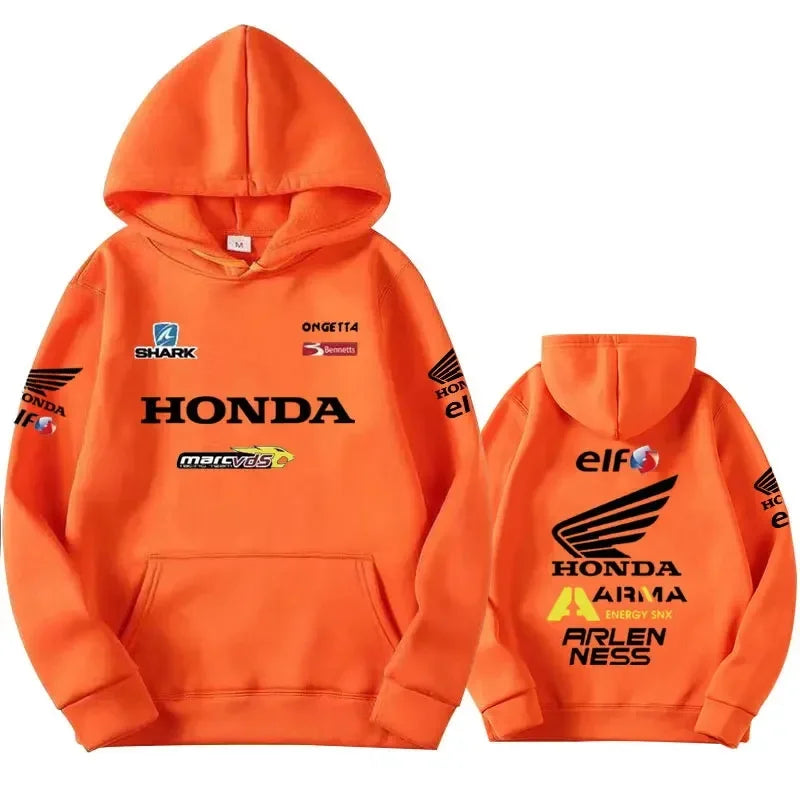 Honda Racing Hoodie | Y2K Streetwear Pullover Hoodie
