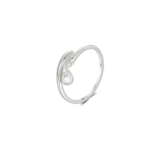 Simple Droplet Ring | Gold & Silver Adjustable Ring