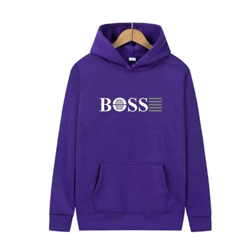 BOSS Graphic Hoodie | Casual Fleece Pullover Streetwear Hoodie