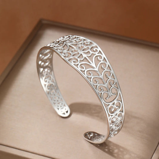 Elegant Cuff Bracelet | Gold and Silver Bangle