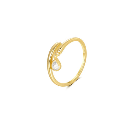 Simple Droplet Ring | Gold & Silver Adjustable Ring