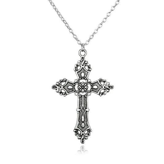 Gothic Cross Earrings and Necklace