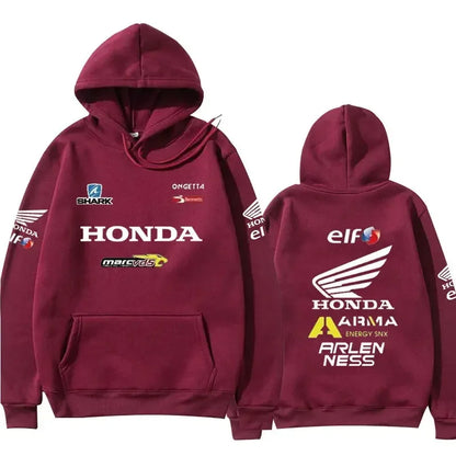 Honda Racing Hoodie | Y2K Streetwear Pullover Hoodie