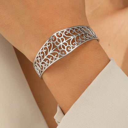 Elegant Cuff Bracelet | Gold and Silver Bangle