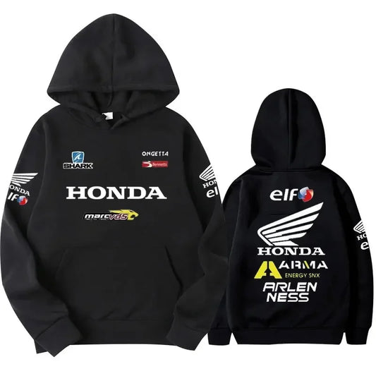 Honda Racing Hoodie | Y2K Streetwear Pullover Hoodie