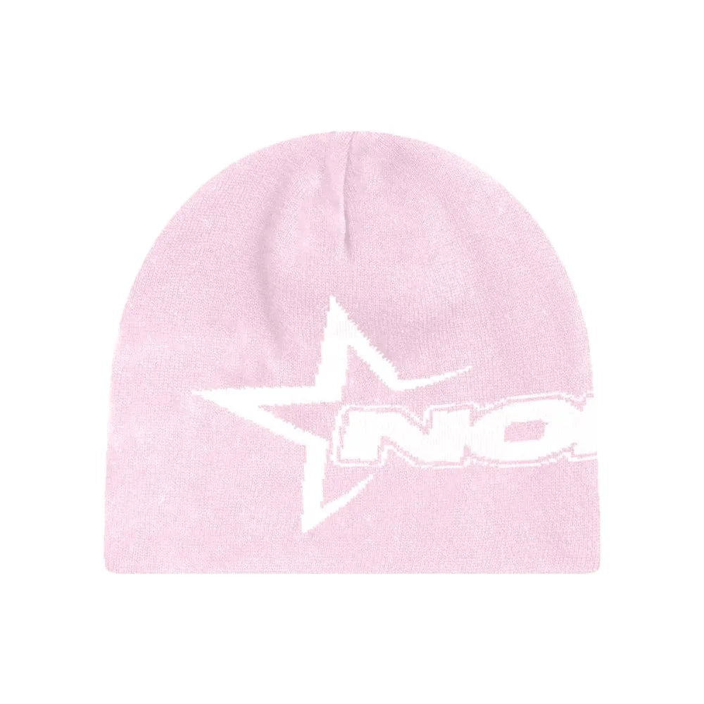 Y2K Knit Star Beanie | Hip Hop Streetwear Winter Hat