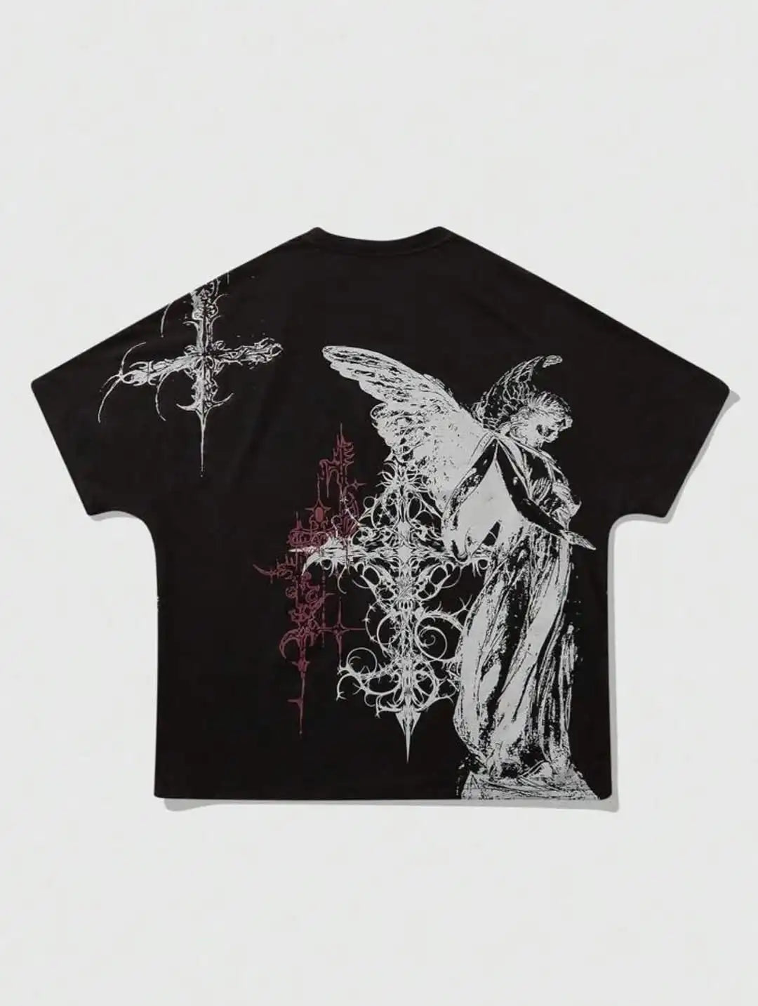 Y2K Chrome hearts Cross Graphic Tee | Oversized Streetwear T-Shirt